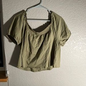 NWT Elastic Ruffle Shirt